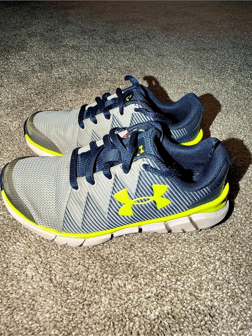 Under Armour Athletic Shoes Gray & Blue US 12.5